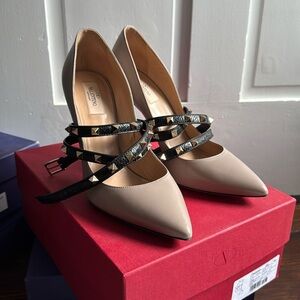 Valentino heels with stud ankle wraps